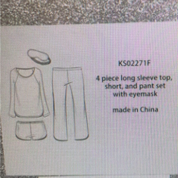 Kate Spade New York Striped 4-piece Pajama set, brand new, no tags and box - Picture 4 of 5